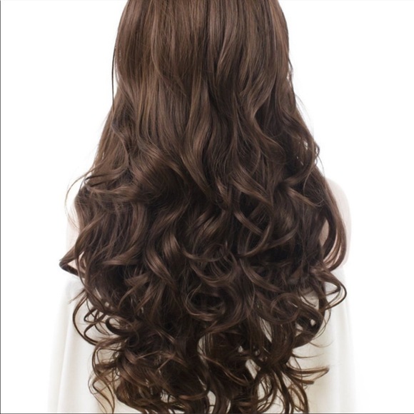 22” BROWN BODY WAVY LACE FRONT WIG NEW